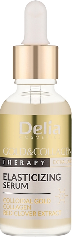 Сыворотка для лица с золотом и коллагеном - Delia Gold & Collagen Therapy Elasticizing Serum — фото N1