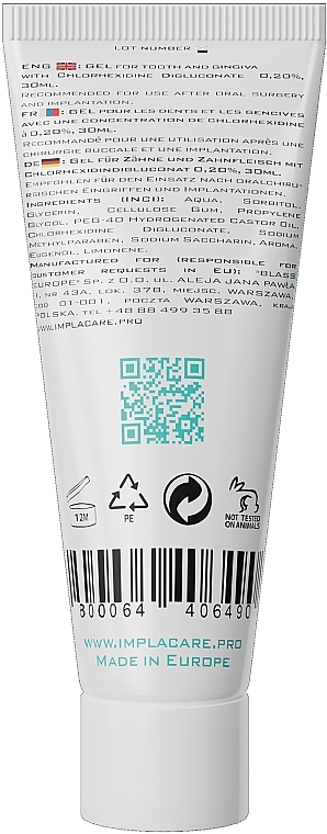 Гель для зубів та ясен з біглюконатом хлоргексидину 0,20 % - ImplaCar — фото N6