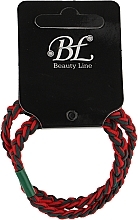 Резинки для волосся, 405016, червоно-зелені - Beauty Line — фото N1