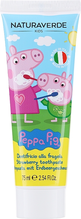 Зубна паста "Свинка Пеппа" - Naturaverde Kids Peppa Pig Strawberry Toothpaste