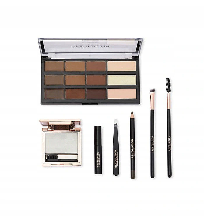 Набор для бровей - Makeup Revolution The Brow Sculpting Set (soap/styler/5g + gel/brow/4.5ml + br/pen/1.15g + br/palette/2.6g + accessories)  — фото N3