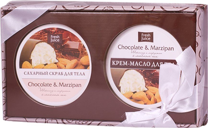 Косметический набор - Fresh Juice Chocolate and Marzipan (scr/225ml + cr/225ml)