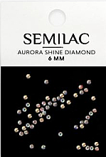 Парфумерія, косметика Стрази для нігтів, 6 мм - Semilac Aurora Shine Diamond