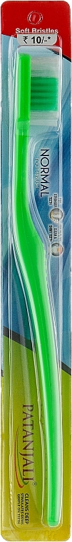 Зубная щетка обычная, зеленая - Patanjali Normal Toothbrush — фото N1