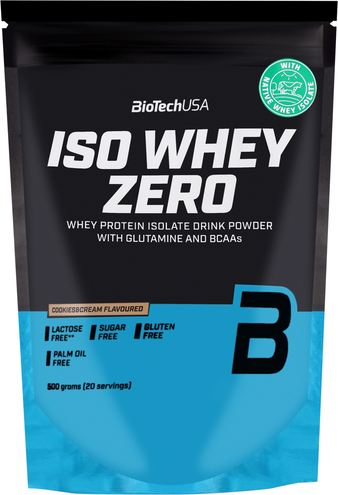 Протеин "Печенье-крем" - BiotechUSA Iso Whey Zero Cookies & Cream Protein — фото 500g