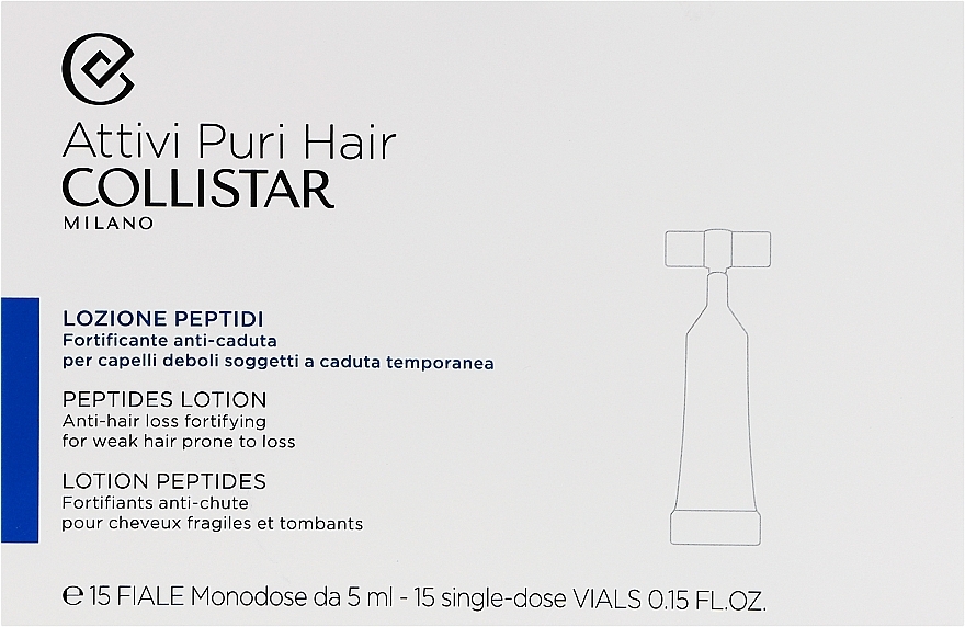 Лосьон против выпадения волос - Collistar Attivi Puri Hair Peptides Anti-hair Loss Fortifying Lotion — фото N1