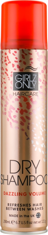 Сухой шампунь для жирных волос "Ослепительный объем" - Girlz Only Hair Care Dry Shampoo Dazzling Volume