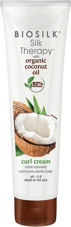 УЦІНКА Крем для укладання волосся - BioSilk Silk Therapy Organic Coconut Oil Curl Cream * — фото N1