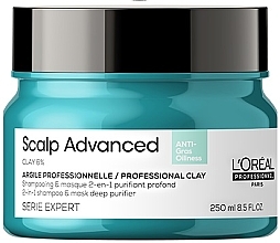 Глибоко очищувальна глина для волосся - L'Oreal Professionnel Scalp Advanced Anti-Oiliness 2 In 1 Deep Purifier Clay — фото N1