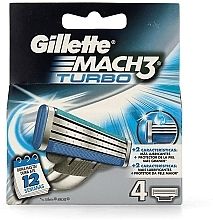 Духи, Парфюмерия, косметика Сменные кассеты для бритья, 4 шт. - Gillette Mach3 Turbo Blades