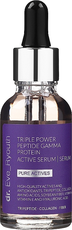 Активна сироватка з протеїном і пептидами - Dr. Eve_Ryouth Triple Power Peptide Gamma Protein Active Serum — фото N1