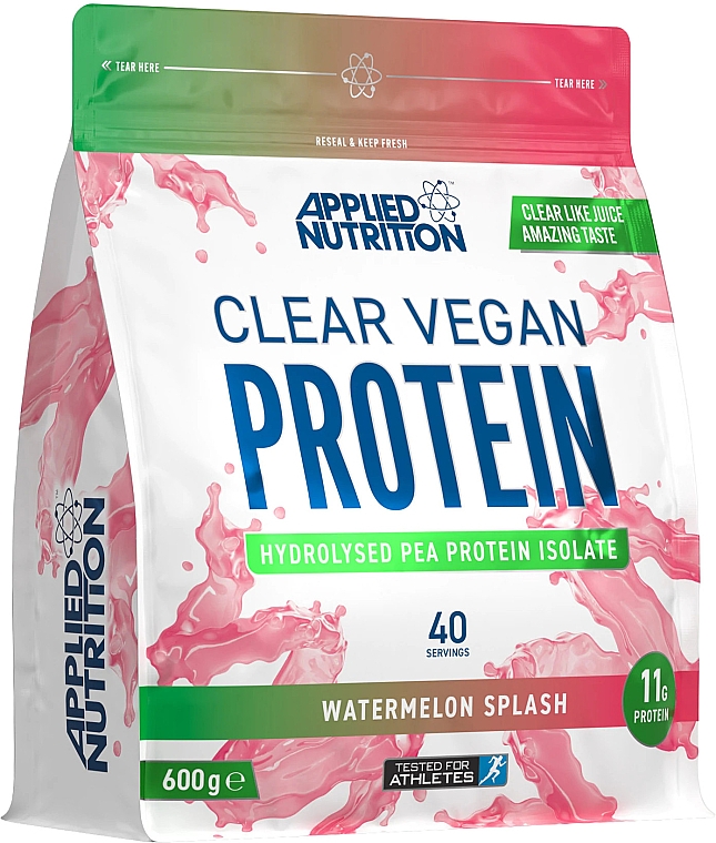 Пищевая добавка "Чистый веганский протеин со вкусом арбуза" - Applied Nutrition Clear Vegan Protein Watermelon Splash — фото N1