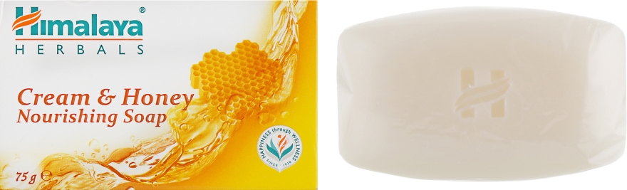 Питательное мыло сливочно-медовое для нормальной и сухой кожи - Himalaya Herbals Cream Honey Soap — фото N1