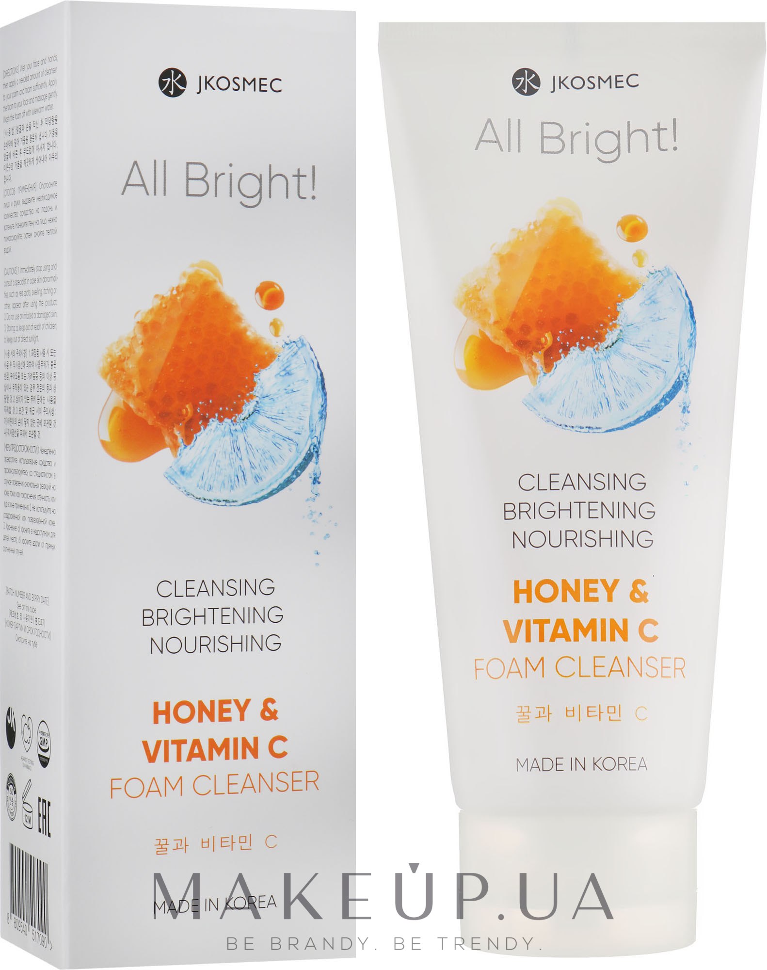 Пенка для умывания с мёдом и витамином С - Jkosmec All Bright Honey and Vitamin C Foam Cleanser — фото 180ml