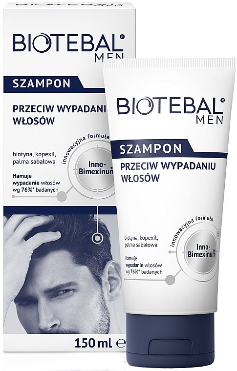 Шампунь проти випадіння волосся для чоловіків - Biotebal Men Against Hair Loss Shampoo — фото N1