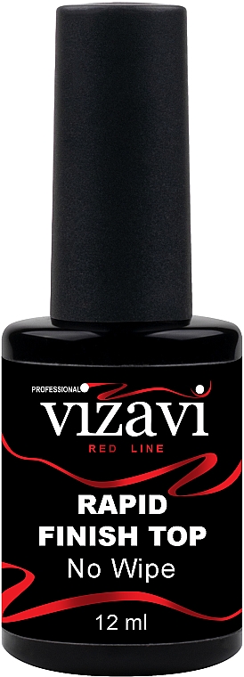 Глянцеве фінішне покриття - Vizavi Professional Red Line Rapid Finish Top No Wipe — фото N2