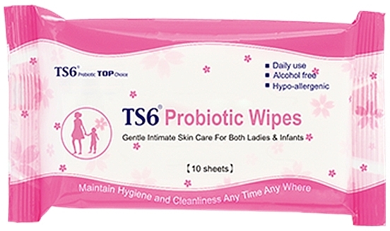 ПОДАРУНОК! Очищувальні серветки для інтимної зони - TS6 Lady Health Probiotic Wipes — фото N1