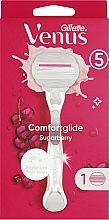Бритва с 1 сменной кассетой - Gillette Venus Comfortglide Sugarberry — фото N1