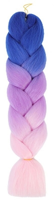 Штучне накладне волосся, 120 см, фіолетове омбре - Ecarla — фото N1