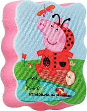 Парфумерія, косметика Мочалка банна дитяча "Свинка Пеппа", Пеппа в костюмі сонечка, рожева - Suavipiel Peppa Pig Bath Sponge