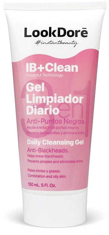 Очищувальний гель для обличчя 3 в 1 - LookDore IB+Clean 3 in 1 Daily Cleansing Gel — фото N1