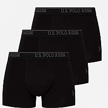 Трусы-шорты, 3шт, black - U.S. Polo Assn. — фото N1