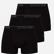 Парфумерія, косметика Труси-шорти, 3 шт., black - U.S. Polo Assn.