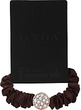 Резинка для волос с декоративным элементом, коричневая - Lolita Accessories  — фото N1