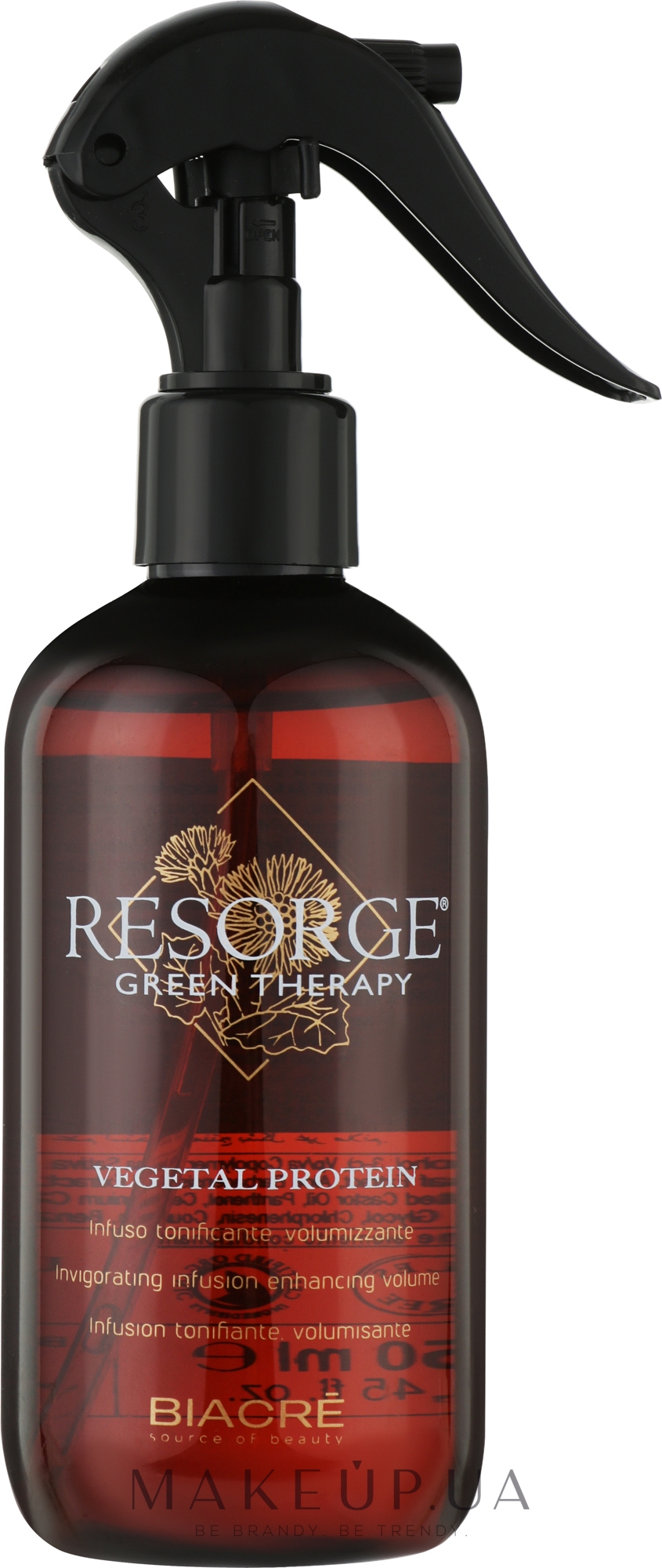 Увлажняющий спрей-кондиционер для волос - Biacre Resorge Green Therapy Vegetal Protein — фото 250ml