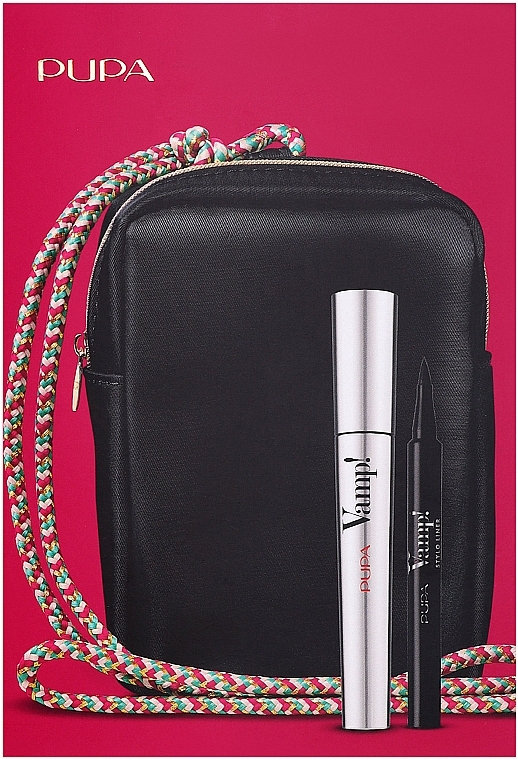 Набір - Pupa Vamp! Exceptional Volume & Vamp! Stylo Liner (mascara/9ml + eye/liner/1.1ml + bag) — фото N2