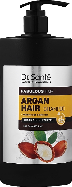 Шампунь для волос "Увлажняющий" с маслом арганы и кератином - Dr. Sante Argan Hair — фото N3
