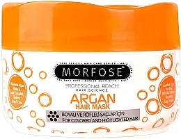 Маска для окрашенных и мелированных волос - Morfose Argan Hair Mask — фото N1