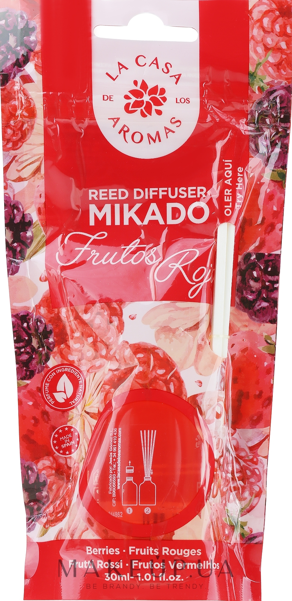 Аромадифузор "Лісові фрукти" - La Casa de Los Aromas Mikado Reed Diffuser — фото 30ml