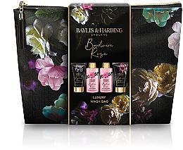 Духи, Парфюмерия, косметика Набор - Baylis & Harding Boudoire Rose (sh/cr/100ml + b/lot/50ml + sh/100ml + pouch)