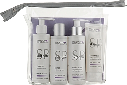 Набор для сухой возрастной кожи - Strictly Professional SP Skincare (cleanser/150ml + toner/150ml + moisturiser/150ml + mask/100ml) — фото N1