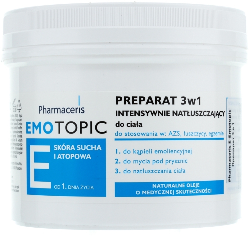 Препарат 3в1 для восстановления липидного слоя кожи - Pharmaceris E Emotopic Lipid-Replenishing Formula 3in1 — фото N1
