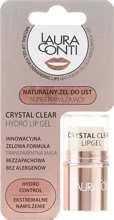 Зволожувальний гель для губ - Laura Conti Crystal Clear Hydro Lip Gel