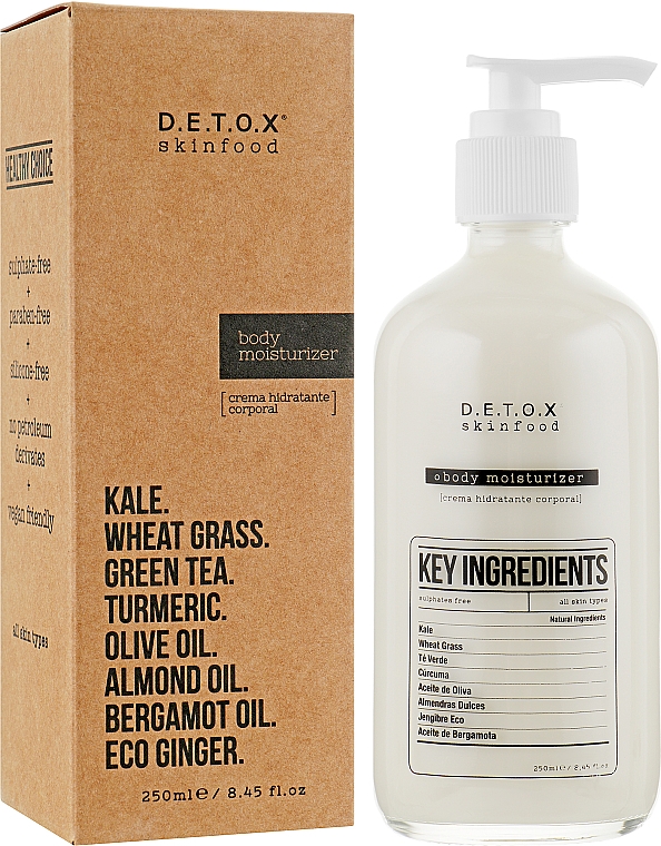 Зволожувальний крем для тіла - D.E.T.O.X Skinfood Key Ingredients — фото N2