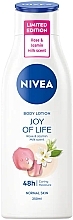 Духи, Парфюмерия, косметика Лосьон для тела "Радость жизни" - NIVEA Body Lotion Joy Of Life Rose And Jasmin Milk Scent Limited Edition 