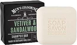 Твердый шампунь для волос - Scottish Fine Soaps MG Vetiver & Sandalwood Shampoo Bar Wrapped — фото N2