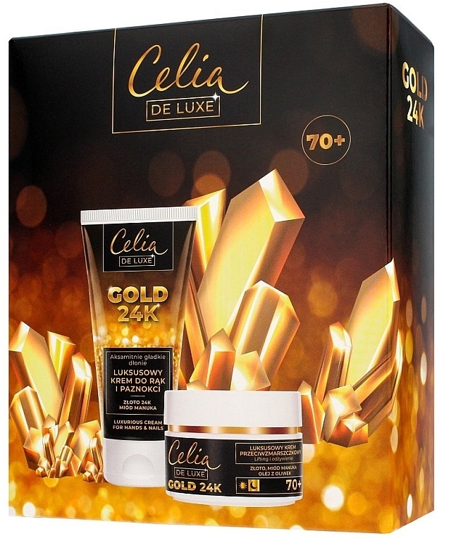 Набор - Celia De Luxe Gold 24K 70+ (h/cr/80ml + f/cr/50ml) — фото N1