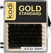 Парфумерія, косметика Накладні вії Gold Standart B 0.10 (6 рядів: 10 мм) - Kodi Professional