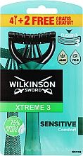 Парфумерія, косметика Одноразові станки, 4+2 шт. - Wilkinson Sword Xtreme 3 Sensitive