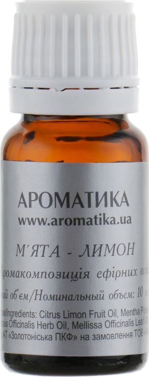Набор для ароматерапии "Мята и Лимон" - Ароматика (oil/10ml + accessories/5шт) — фото N3