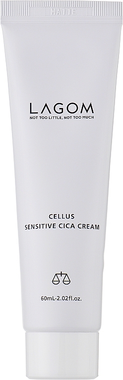 Заспокійливий крем для чутливої й проблемної шкіри - Lagom Cellus Sensitive CICA Cream — фото N1