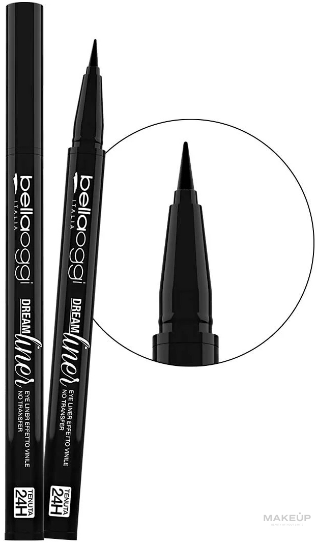 Підводка для очей - Bellaoggi Dream Liner Vinyl Effect Eyeliner 24H — фото Black Widow