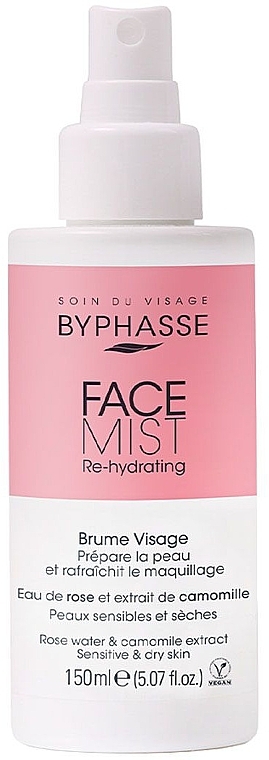 Мист для сухой и чувствительной кожи - Byphasse Face Mist Re-hydrating  — фото N1