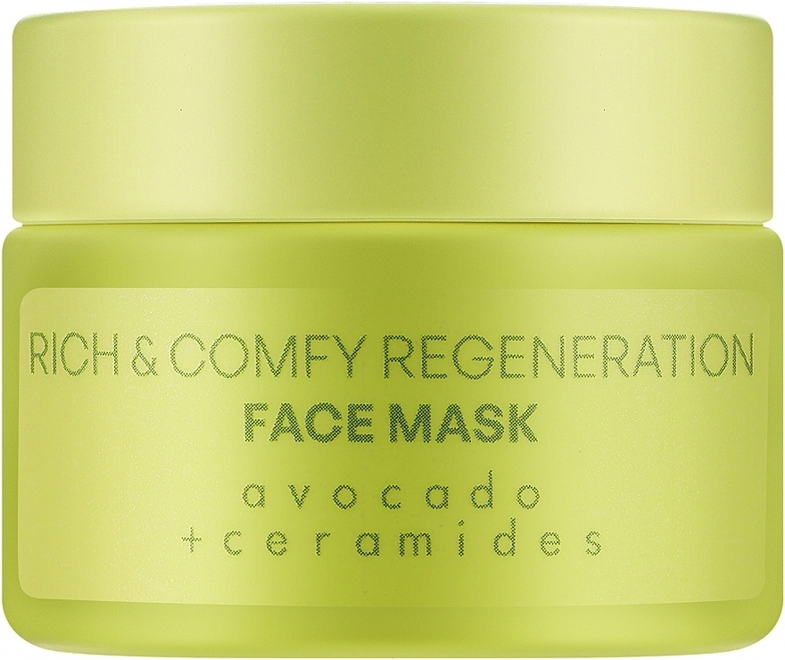 Маска для лица с авокадо и керамидами - Nacomi Rich & Comfy Regeneration Avocado + Ceramides Face Mask — фото N1