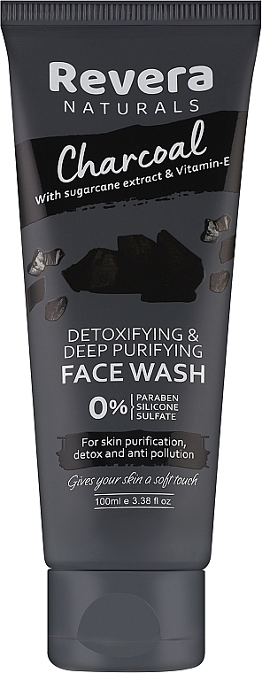 Гель для умывания "Уголь" - Revera Charcoal Face Wash — фото N1