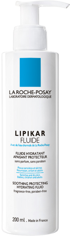 Увлажняющий флюид для ежедневного ухода за нормальной и склонной к сухости кожи младенцев, детей и взрослых - La Roche-Posay Lipikar Fluide